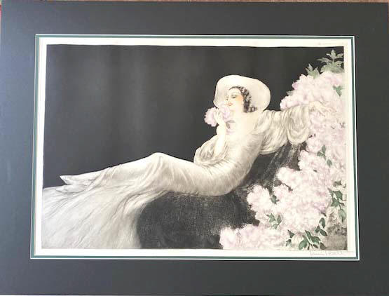 LOUIS ICART ETCHING LOVE'S BLOSSOM