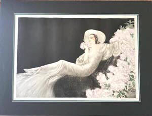 louis icart etching loves blossom