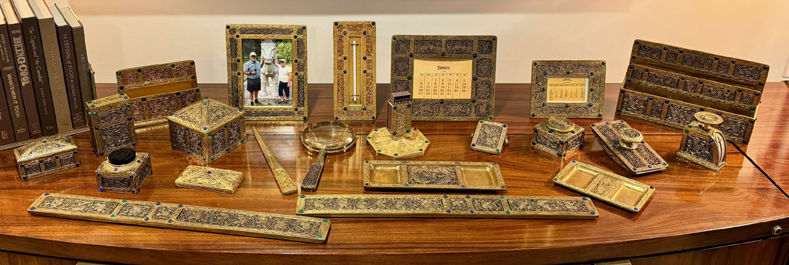 9th century tiffany desk set