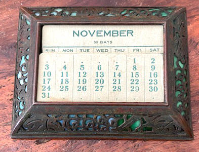 tiffany studios grapevine calendar