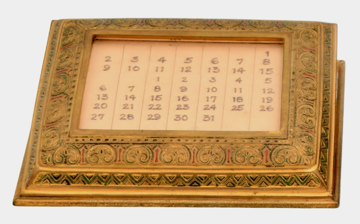 VENETIAN FLAT CALENDAR TIFFANY STUDIOS