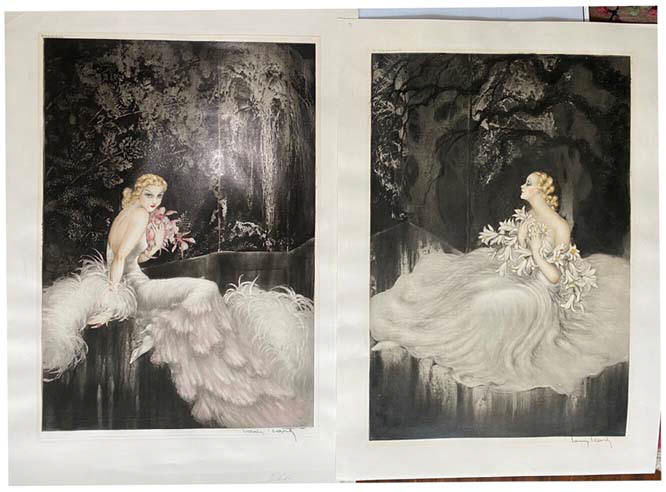lilies and orchids louis icart etchings