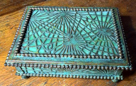 tiffany studios pine needle utility box